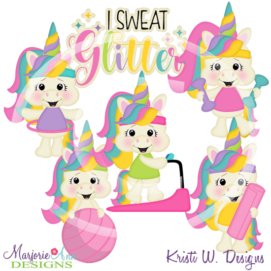 I Sweat Glitter SVG Cutting Files Includes Clipart - Click Image to Close